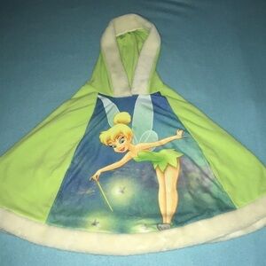 TINKER BELL poncho hooded soft size S/M